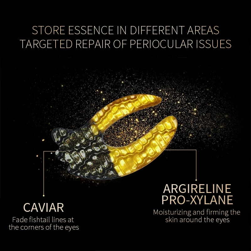 Factory Wholesale OEM Moisturizing Nourishing Firming Anti-Wrinkle 24k Gold Remove Dark Circles Butterfly-shaped Gel Eye Mask