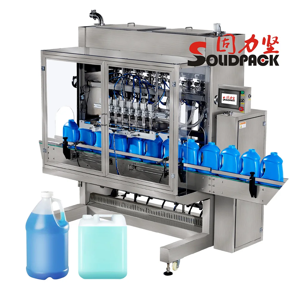Solidpack automatico jabon de manos maquina de llenado de liquido de revestimiento