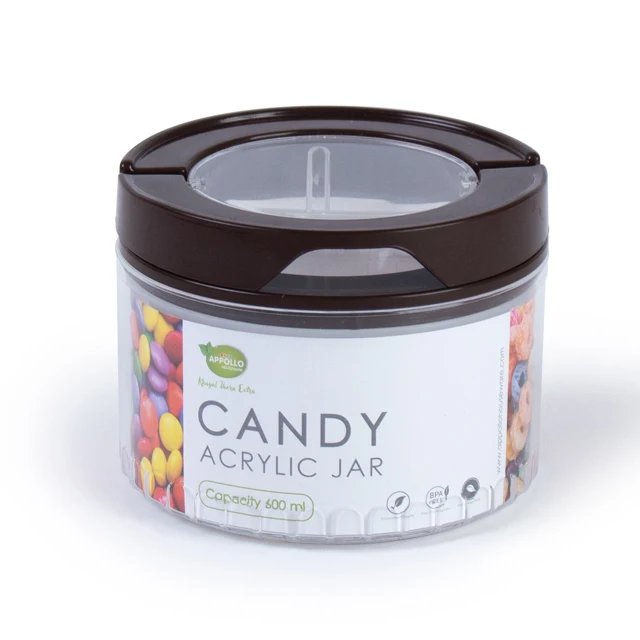 Candy Acrylic Jar 6pc Gift Pack Bundle 1000ml, 800ml, 600ml Food Container Storage Bin Accessories