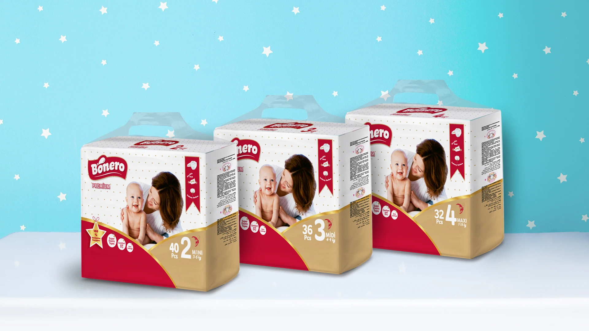 High Quality Elastic Disposable Baby Diaper Grade A size MIDI baby diapers in bales hygiene product manufacturer from turkey