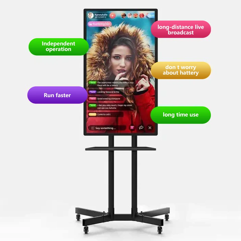 32 43 49 55 Inch Internet Mobile Live Interactive Broadcast Screen Facebook Live Broadcasting Video Live Streaming Equipment