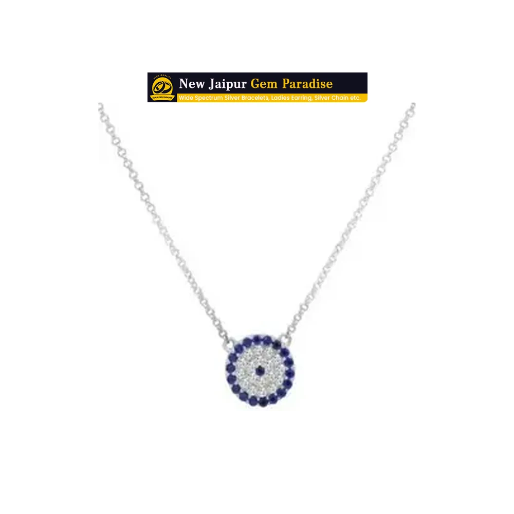 Customize Jewelry 925 Silver Sapphire With Moissanite Diamonds Pendant Sale From Jewelry Manufacturer