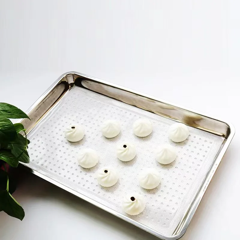 Reusable BPA Free Non-stick Silicone Steamer Liner Rectangle Dumplings Mat Pad Steamed Buns Baking Pastry Dim Sum Mesh Sheet
