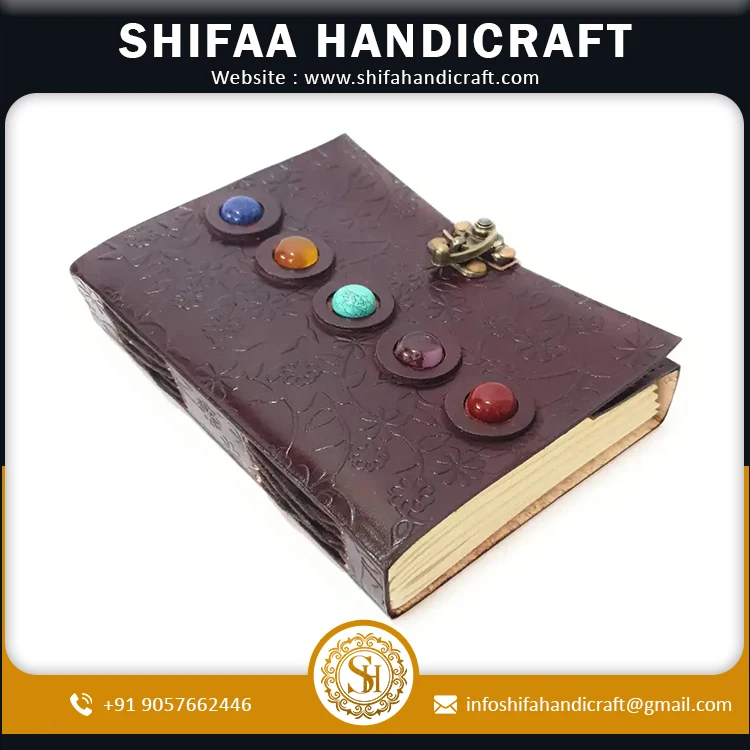 Vintage Classic Antique Handmade Deckle Vintage Paper Genuine Leather journal Bound Journal Bookmark For Kids Leather Sketchbook