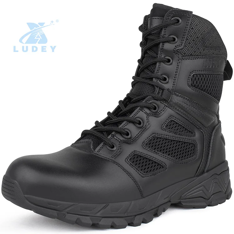 New Model Men Fashion Sport Shoes High Quality Safety Boots Leather Hiking Boots