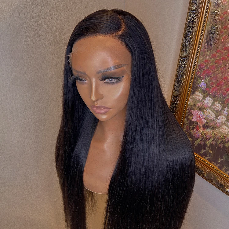 30 40 Inch Human Hair Wig For Black Women,100% Mink Brazilian Straight Hd Lace Frontal Wigs,Frontal Wigs Lace Front Human Hair