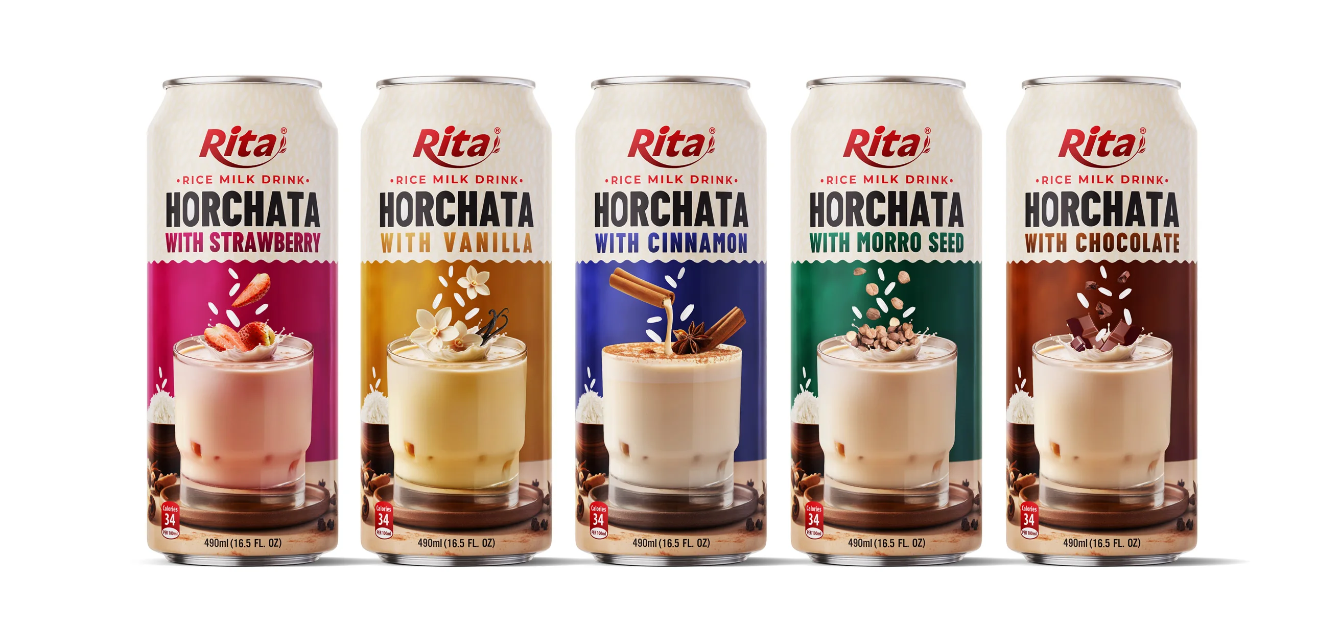 Best RITA Coconut Rice Milk Drink 16.5 fl oz Cans ISO HACCP Certified Beverage Manufacturer Vietnam Natural Soft Drink Use