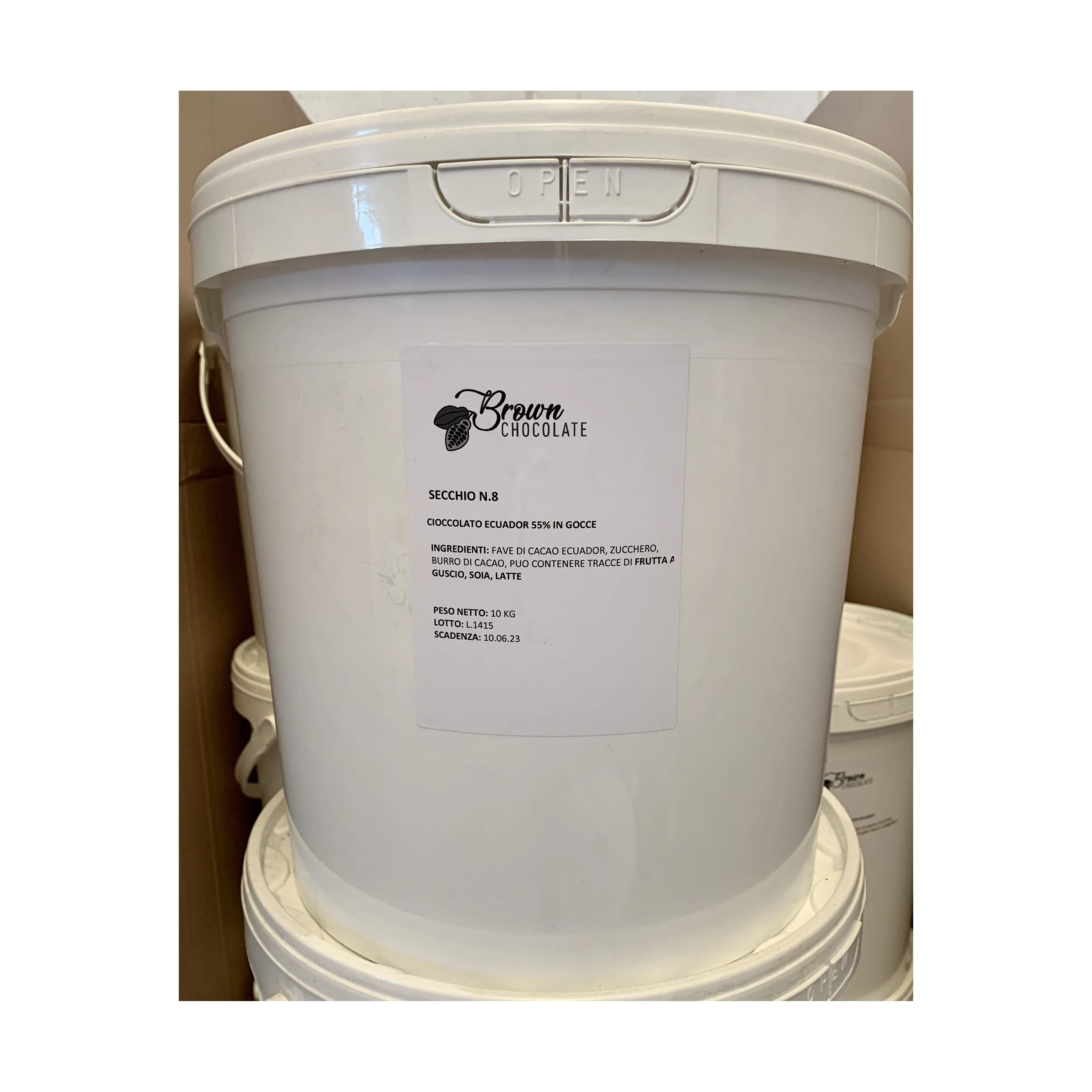 Premium Ingredients 55 % Dark Sweet Chocolate Extra Butter For Pastry Made in Italy from Arriba Nacional Ecuadorian Beans