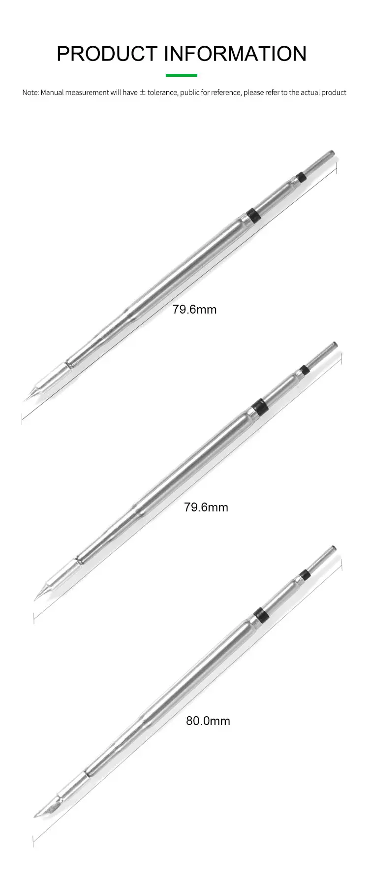 T210 C210 Soldering Head JBC T210 Replace Soldering Head  210-I Straight Tip /210-K blade /210-SI Curved Tip