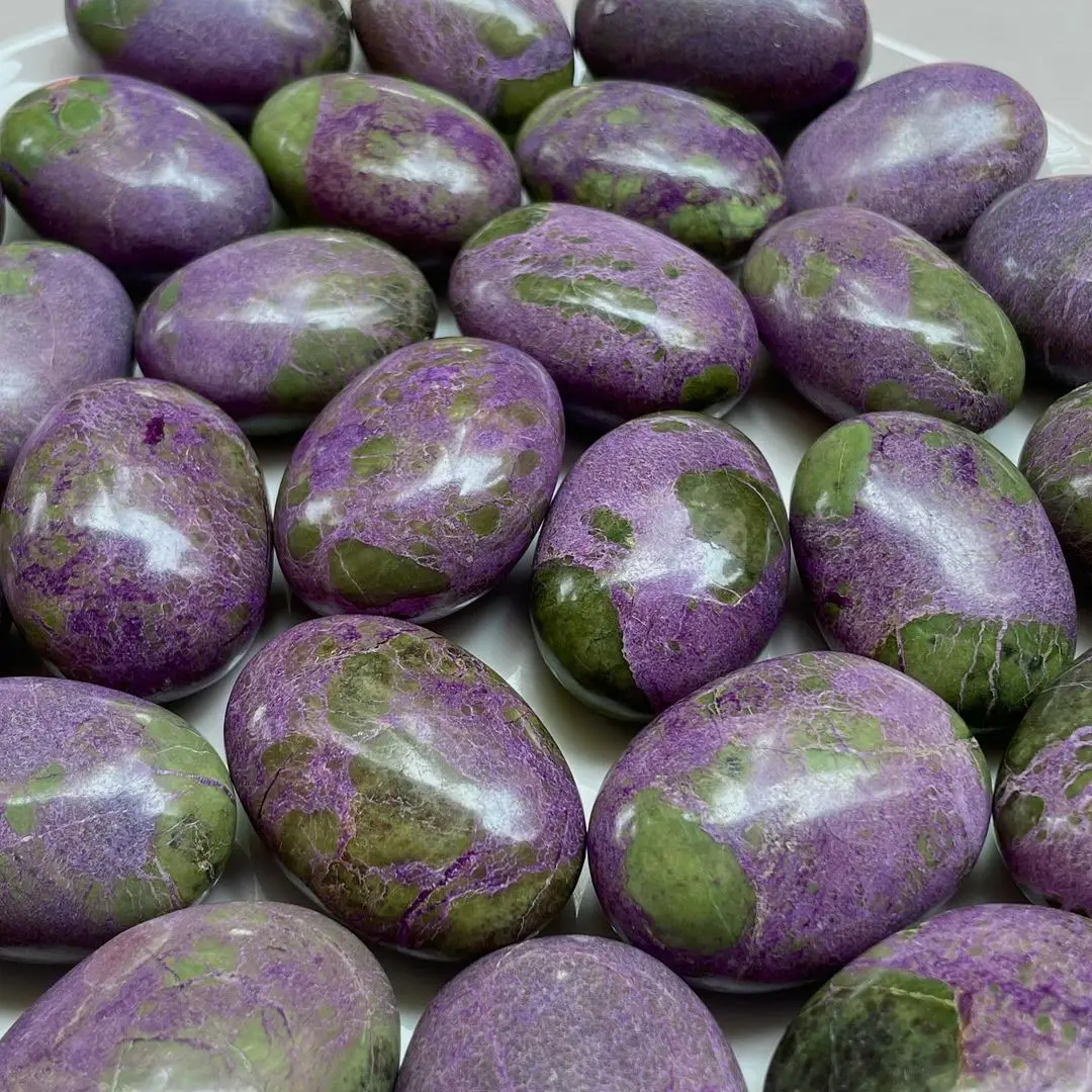 High Quality Indian Stone stichtite Palm Stone For Meditation And Healing Natural Stone Palm For Reiki Home Decoration