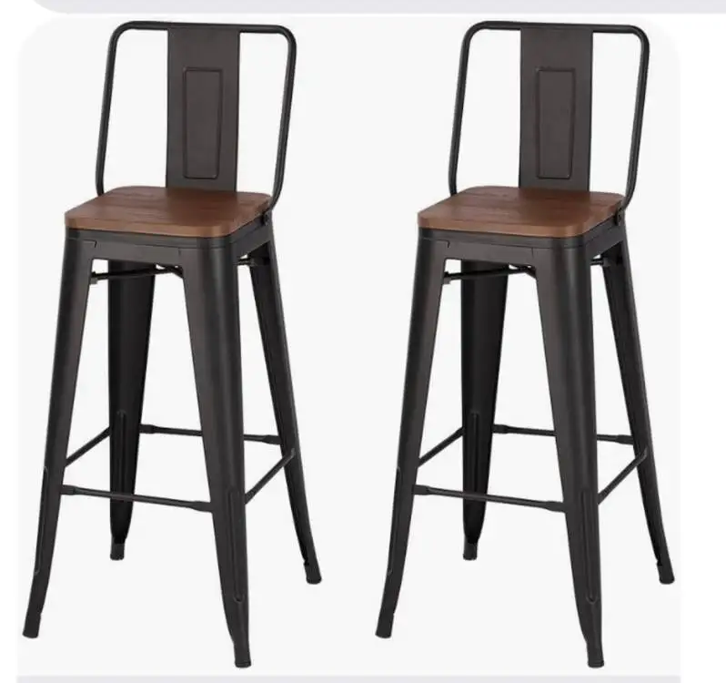 Dining Furniture Industrial Stackable Catering Cafe Restaurant Cafeteria Bistro Stools Bar High Chairs Metal Bar Stools