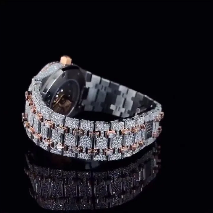 AP Audemars Piguet высокого качества круглые алмазные часы с индивидуальным льдом в форме муассанита для мужчин W 72