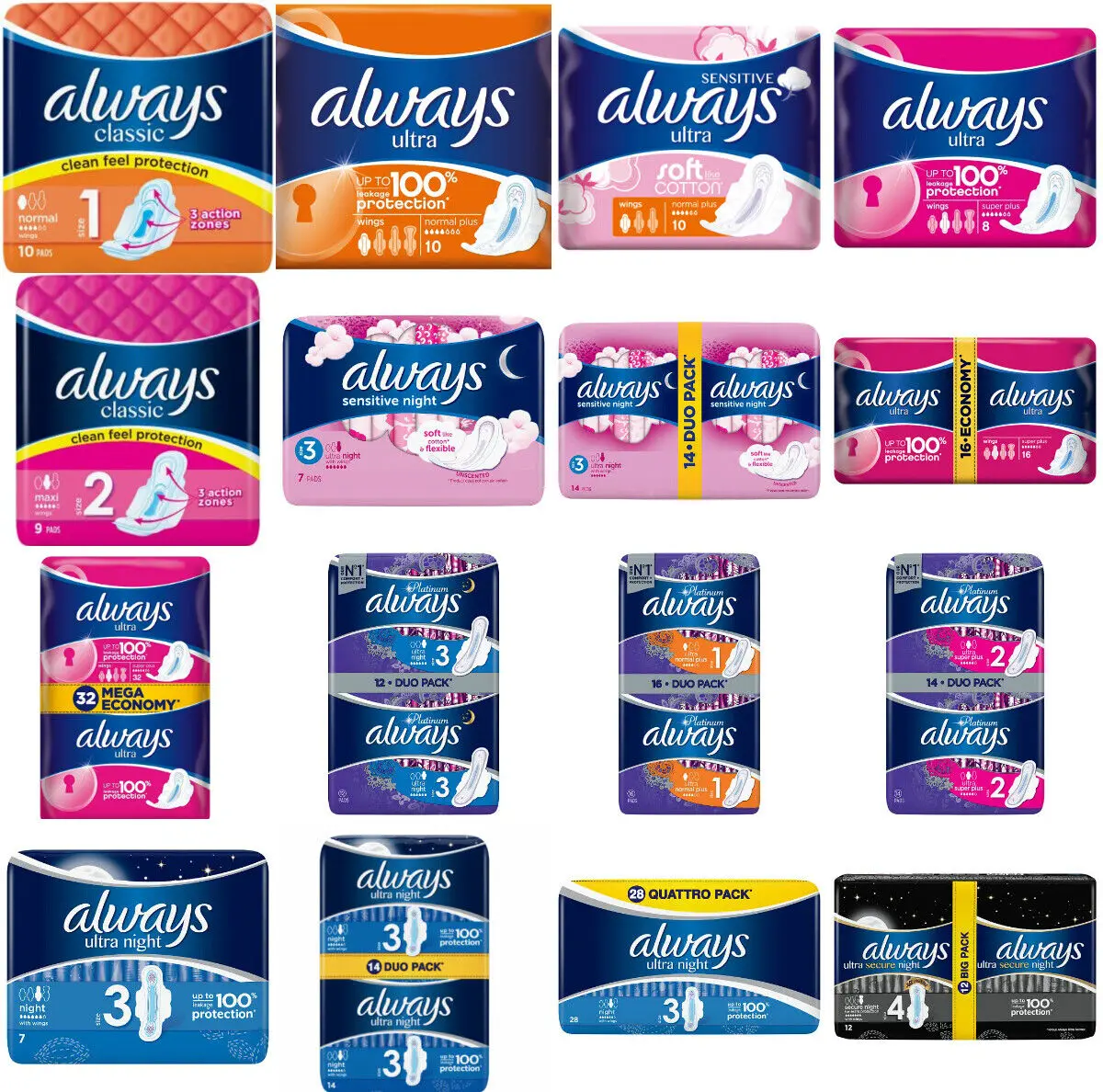 Cheap Prices Bulk sales Always sanitary pads for women