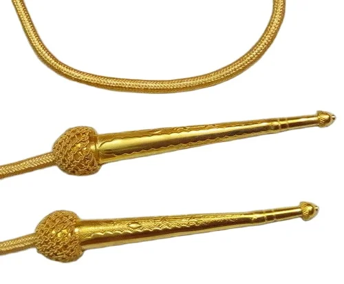 Aiguillette OEM wholesale 2024 custom made Shoulder Aiguillette shine Gold Wire Cord with custom color size and logo print