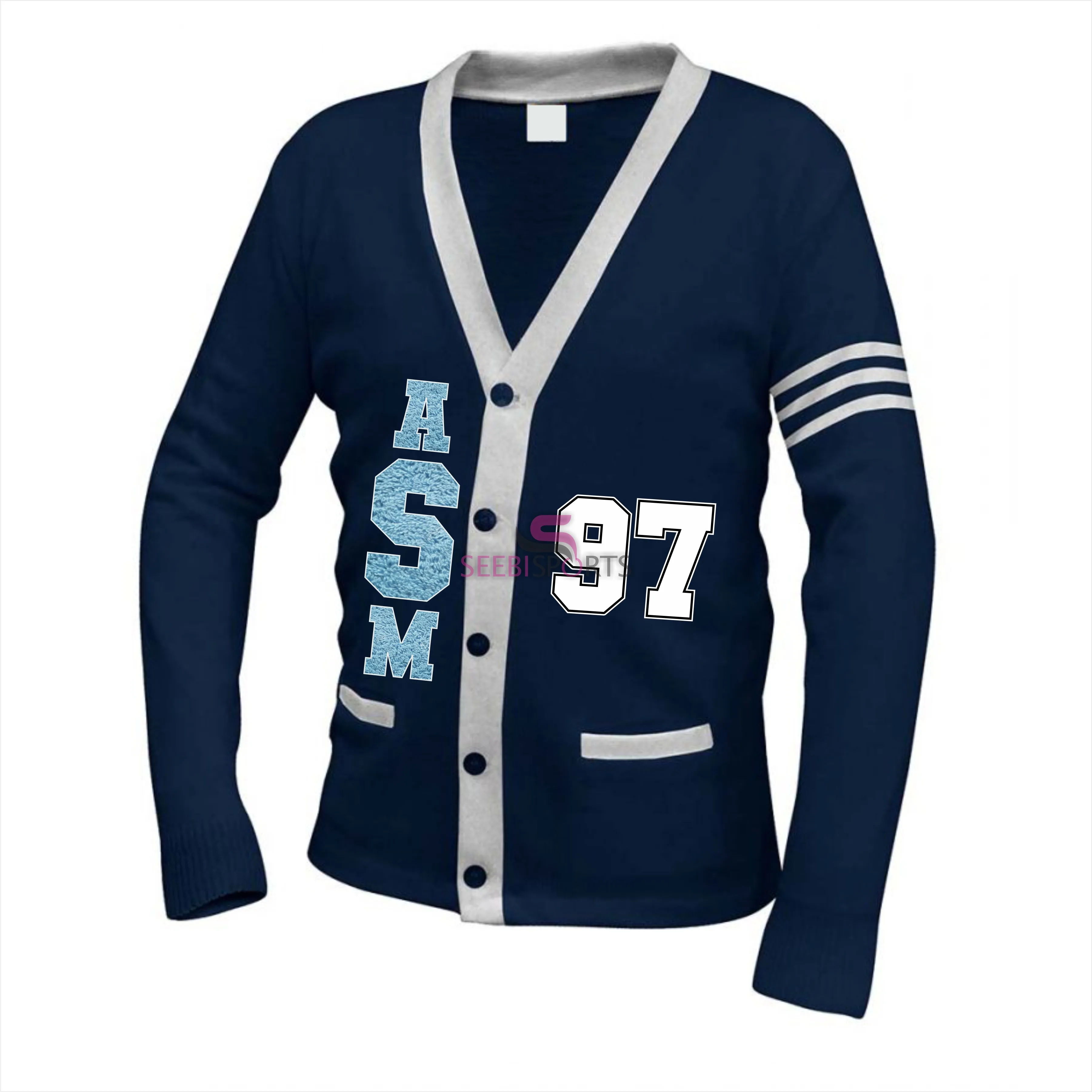 Newly Cardigan Coat Sweater Long Sleeve Knit Sweaters custom Letterman Cardigan Sweater for Men