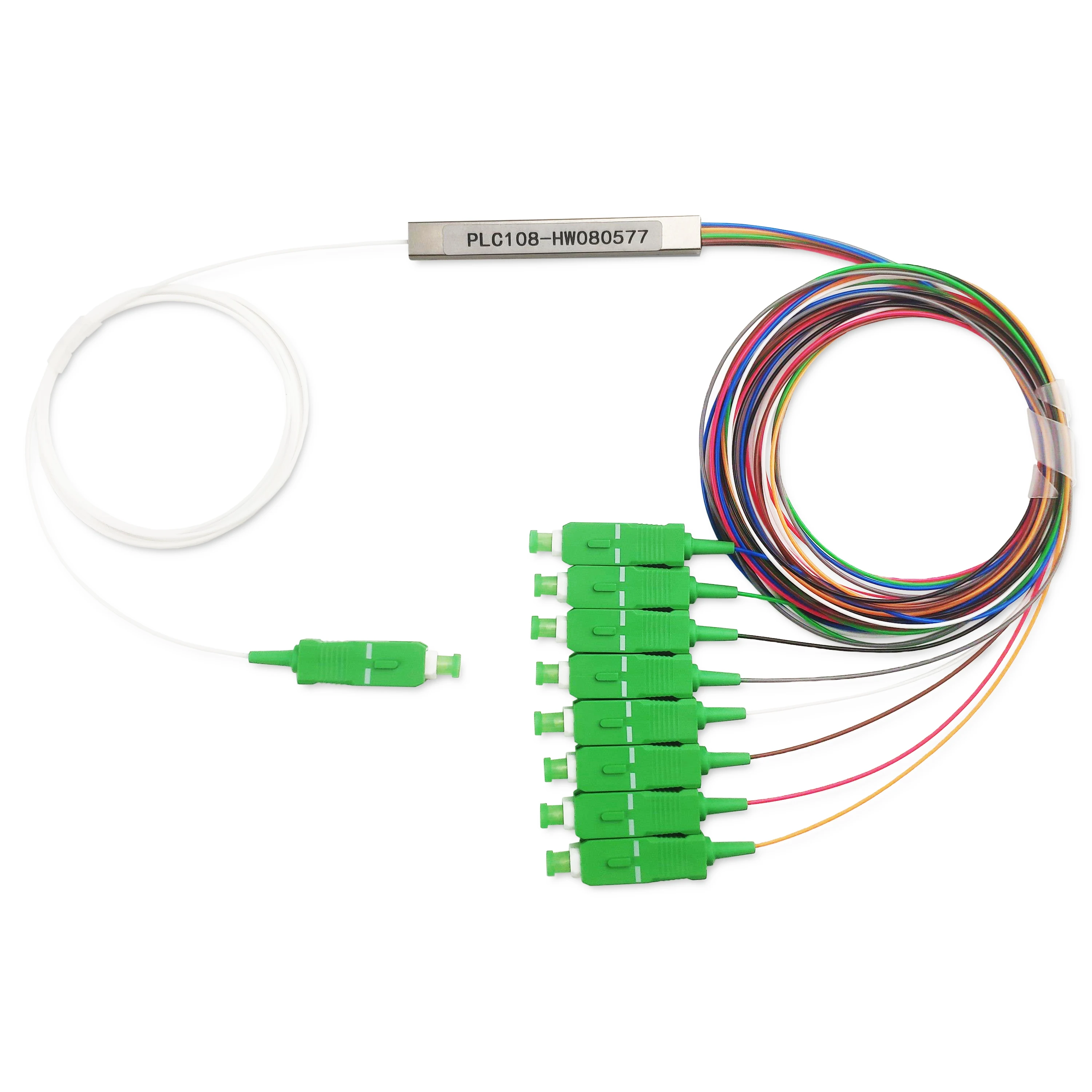 Factory price  1x8 fiber optic plc splitter plc splitter 1x8 with connector fiber optic plc splitter