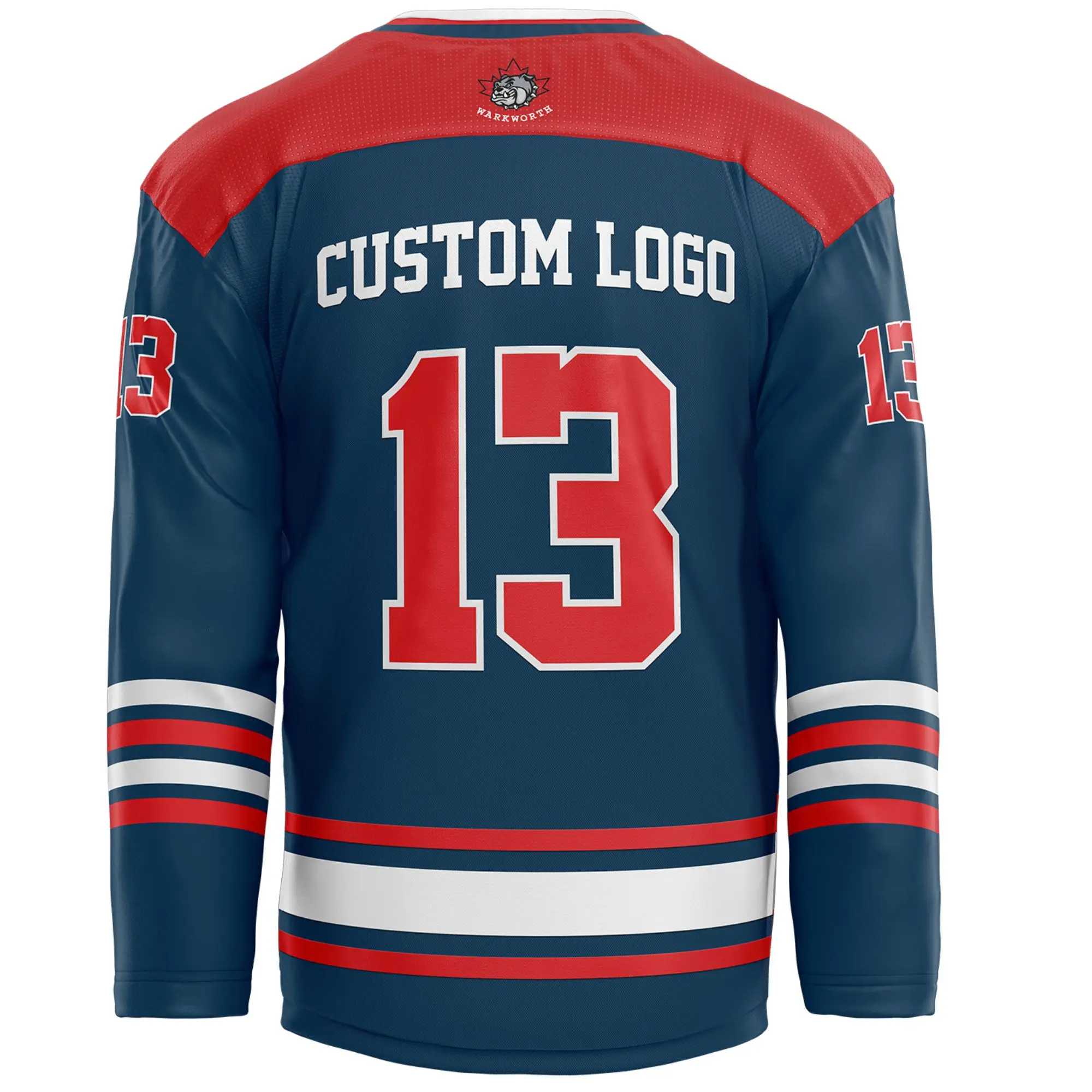 Custom Sportswear Breathable Sublimation Twill Embroidered Ice Hockey Jersey OEM logo accepted Shipping worldwide No Minimum
