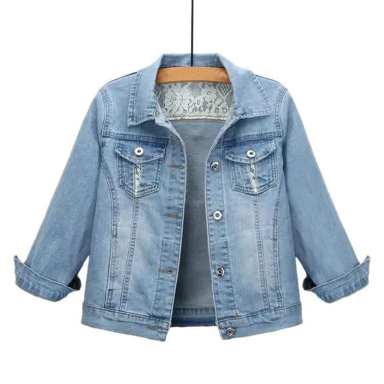 2024 Customized High Quality Jeans Jaket Women Contracted Fashion New High Quality Hot Sale Ladies Jeans Jackets Denim Jacket