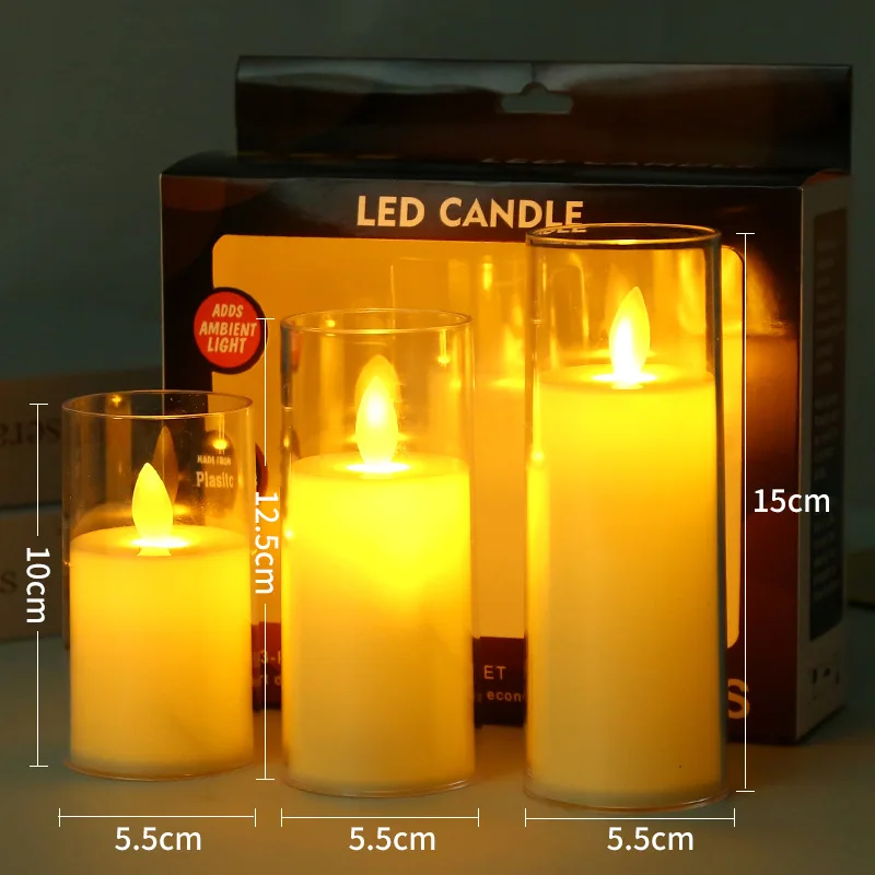 Pillar Real Wax Electric Battery Operated Candles Led Candle Flameless Candles With Remote