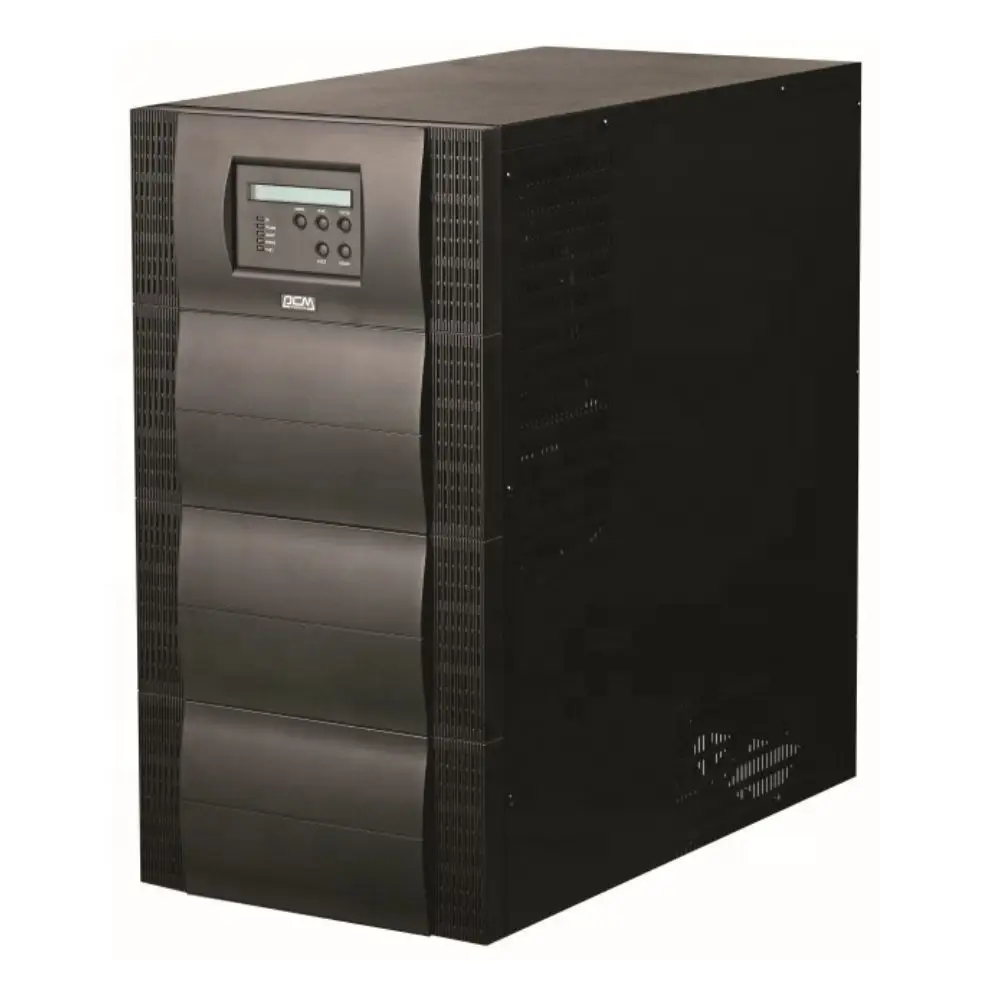 Single Phase 10kVA Pure Sine Wave UPS with LED/LCD Display 220V Input 50/60Hz Frequency for Home Use Featuring Lead Acid Battery