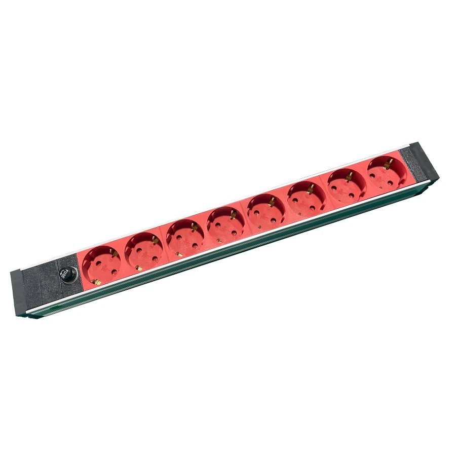 19 inch 1U 8 Socket Eu Type Power PDU With Fuse
