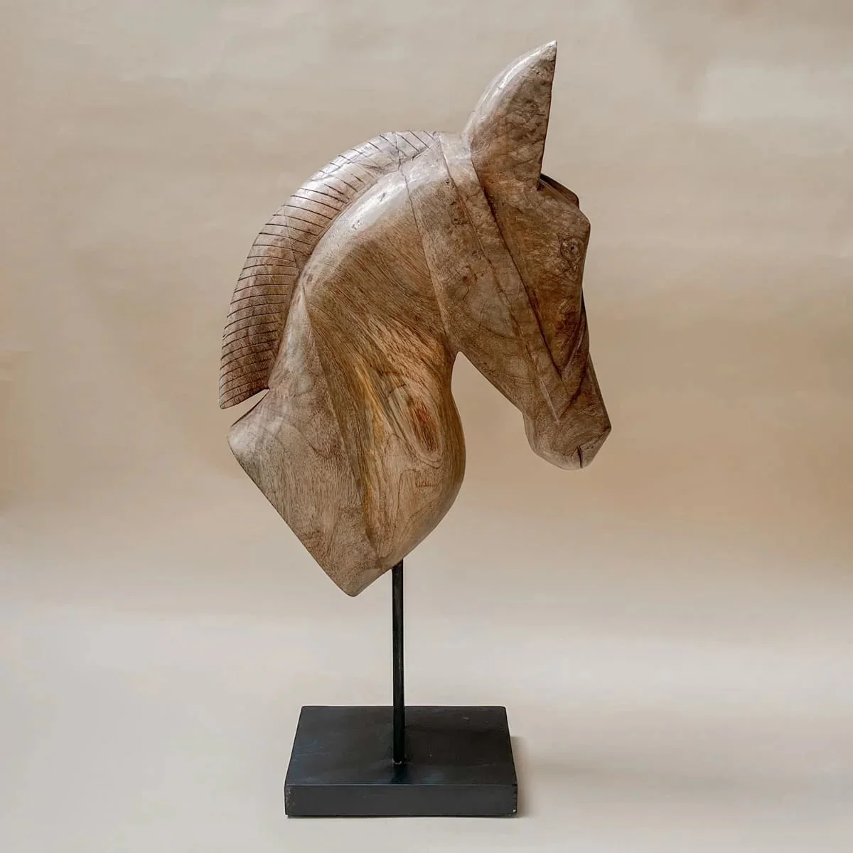 Wooden Modern Horse Shape Abstract Statue Love Statue Modern Art Wood Carving Unique Modern Abstract Gift for Him Birthday Gift