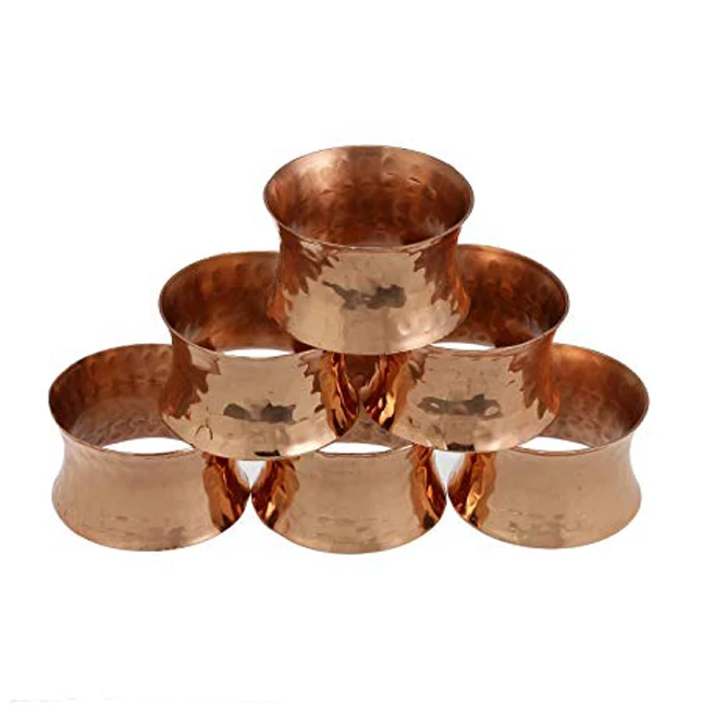 copper napkin rings Classic Design Metal Finished Napkin Rings Table Decoration Use For Birthday Gifts
