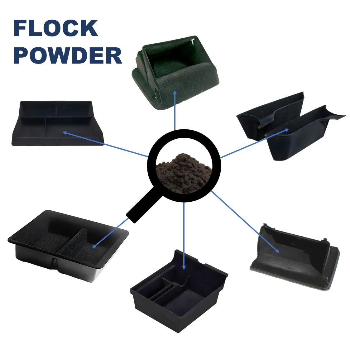 Manufacture Flocking Powder Flocking Fiber Nylon Pile for Automotive Interior Part BYD designated