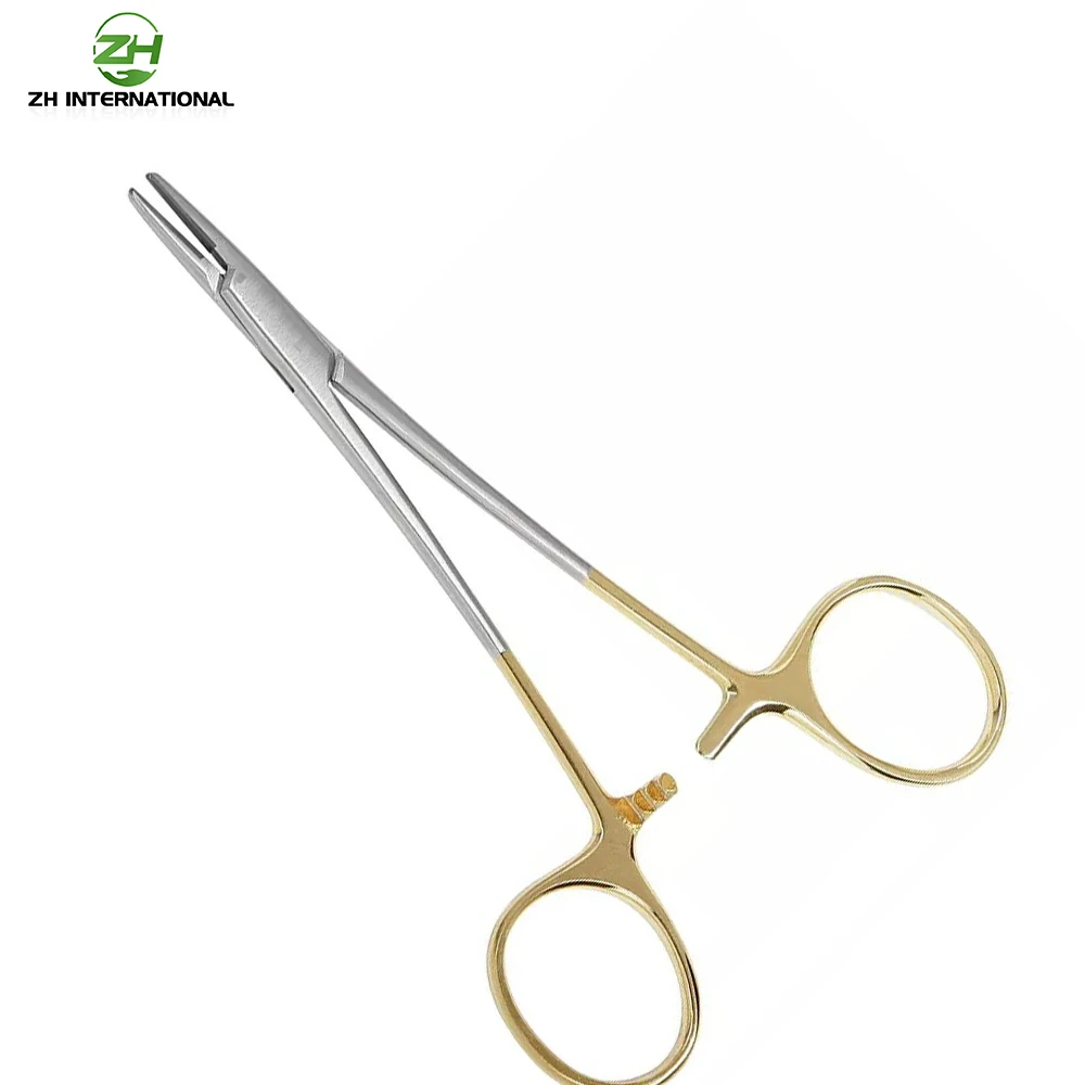 Top Quality Gold color Coated Pliers Professional Stainless Steel Needle Holders With Custom Packaging Best Surgical Instruments