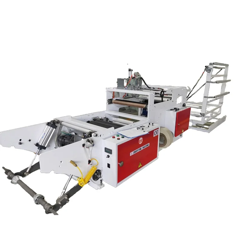 Super High Speed Plastic Film Folding Hot Slitting Rewinding Machine with 4pcs Servo Motor