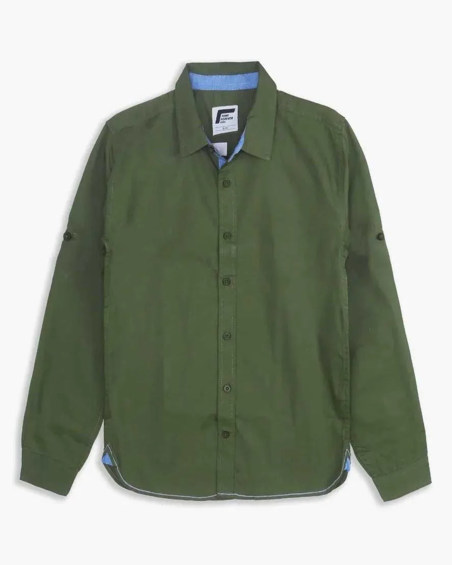 Boys Shirts Stocklot Export Quality BOYS NAVY WOVEN SHIRT Full Sleeve Kids Wholesale Clothing from India Excess Production