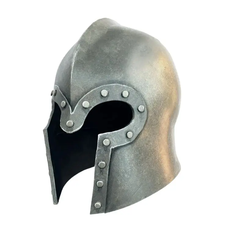 Beautifully Handmade Vintage Style Steel and Brass Medieval Armor Helmet Battle Ready and Die Cut for Home Decor at Best Price