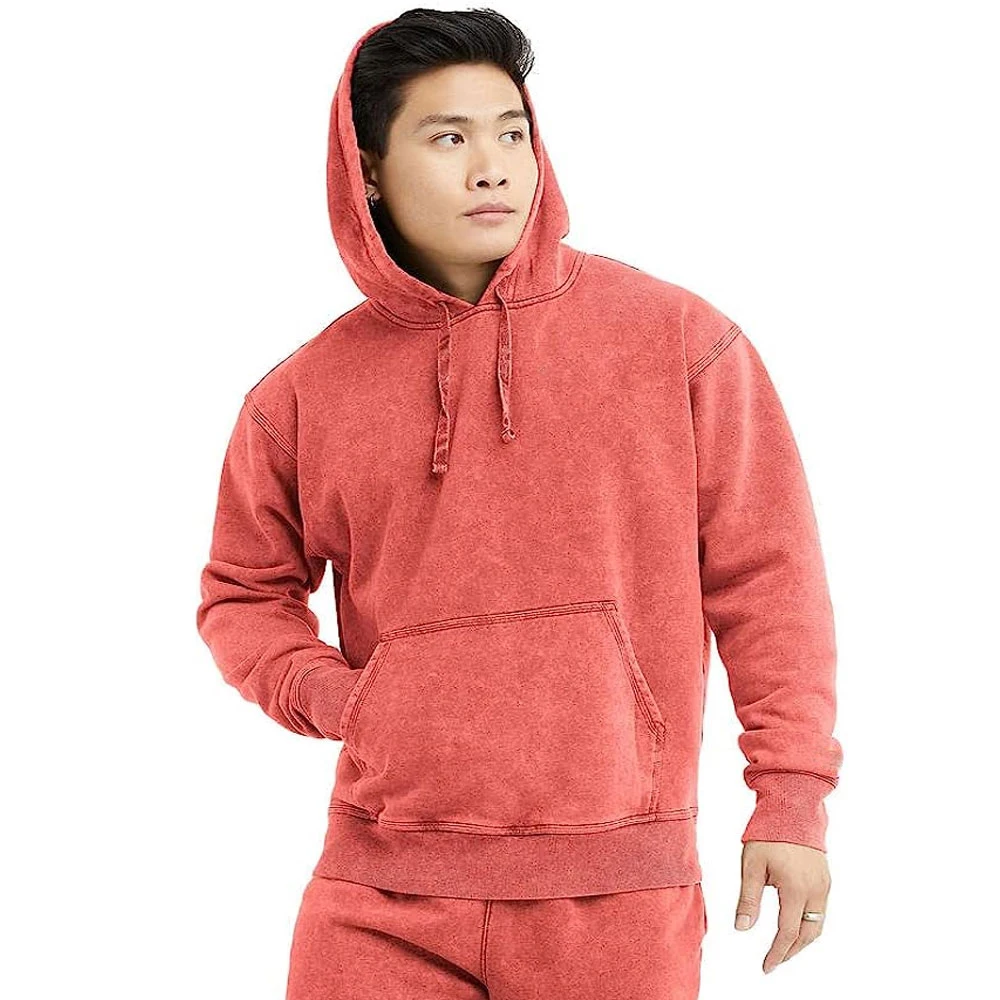 Fashion 100% Cotton French Terry Vintage Hoodie High Quality Distressed Mens Acid Wash Hoodie Heavyweight French Terry Hoodie