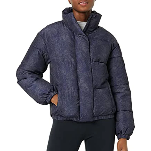 Wholesale Customized Printing Reversible Zip Up Jacket padded puffer coat women puffer jacket Thick casual Puffer Jacket