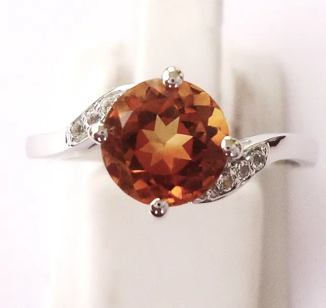 Attractive 925 Sterling Silver Round Gemstone Ring Cheap Good Color Amethyst Gemstone Ring