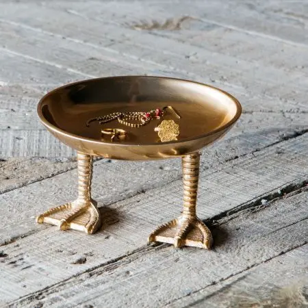 Duck Leg Shaped Decorative Fancy Animal Serving Candy Bowl Best Selling Golden Kitchen Ware Dining Table