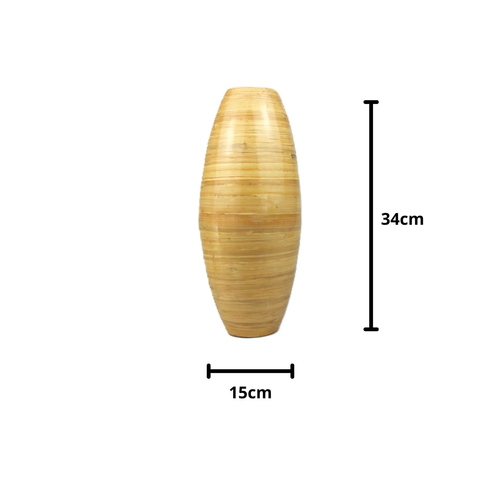 Vietnam Hot Design Sustainable Bamboo Natural Handcrafted Tall Bottle Shape Floor Vase for Silk Plants Flowers Filler Decor