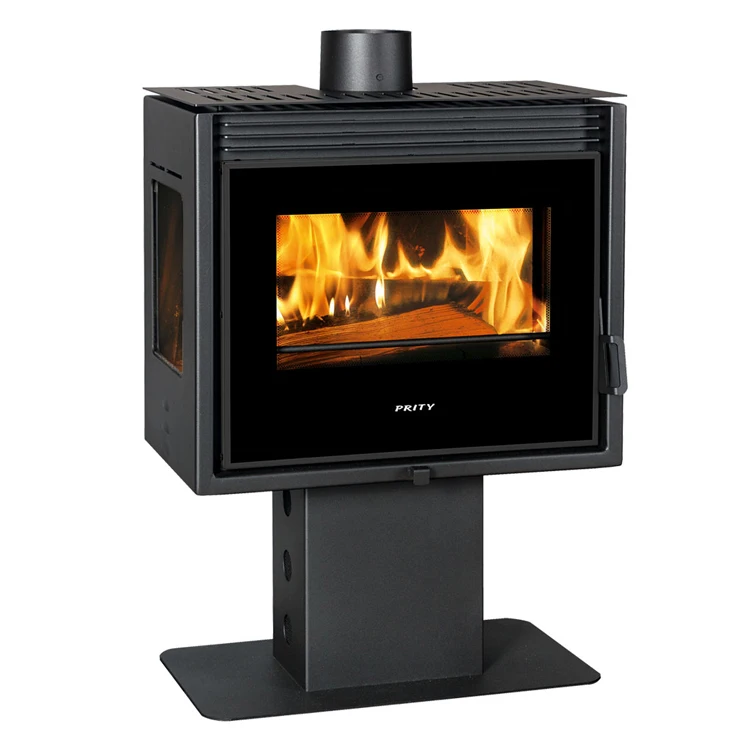 Excellent Quality High Heating Efficiency 13 kW Room Heating Output Corner Freestanding Wood Burning Fireplaces from Bulgaria