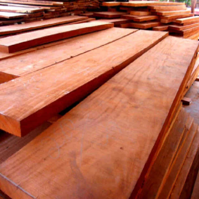 Hot Sale Prefinished T&G Joint Mahogany Color Brazilian Teak Solid Wood Flooring