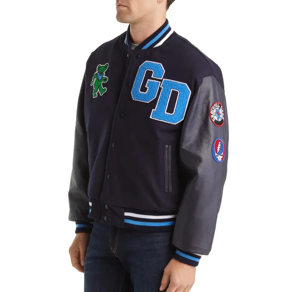 High quality Wool body & real cow leather sleeve custom design varsity Jacket Wholesale Design your own high quality jacket
