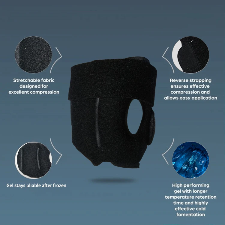 2023 New arrival Hot Cold Compression Wrap Gel Knee Ice Pack For Surgery, Cold Ice Pack for Knee Injuries Recovery