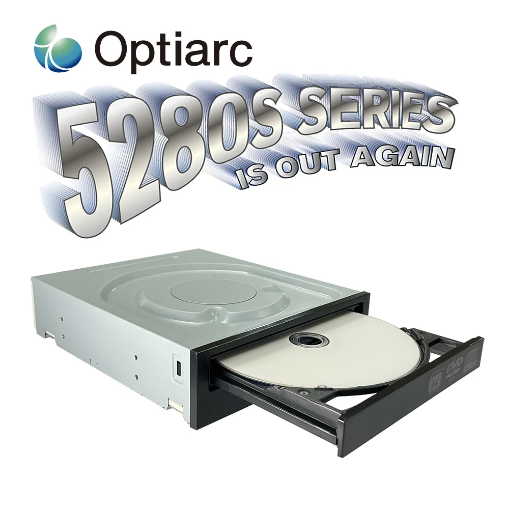 Optiarc 5280S-CB-PLUS 24X SATA Internal CD DVD Optical Drives Burner with 8.7GB Overburn for XGD3 Support (Bulk)