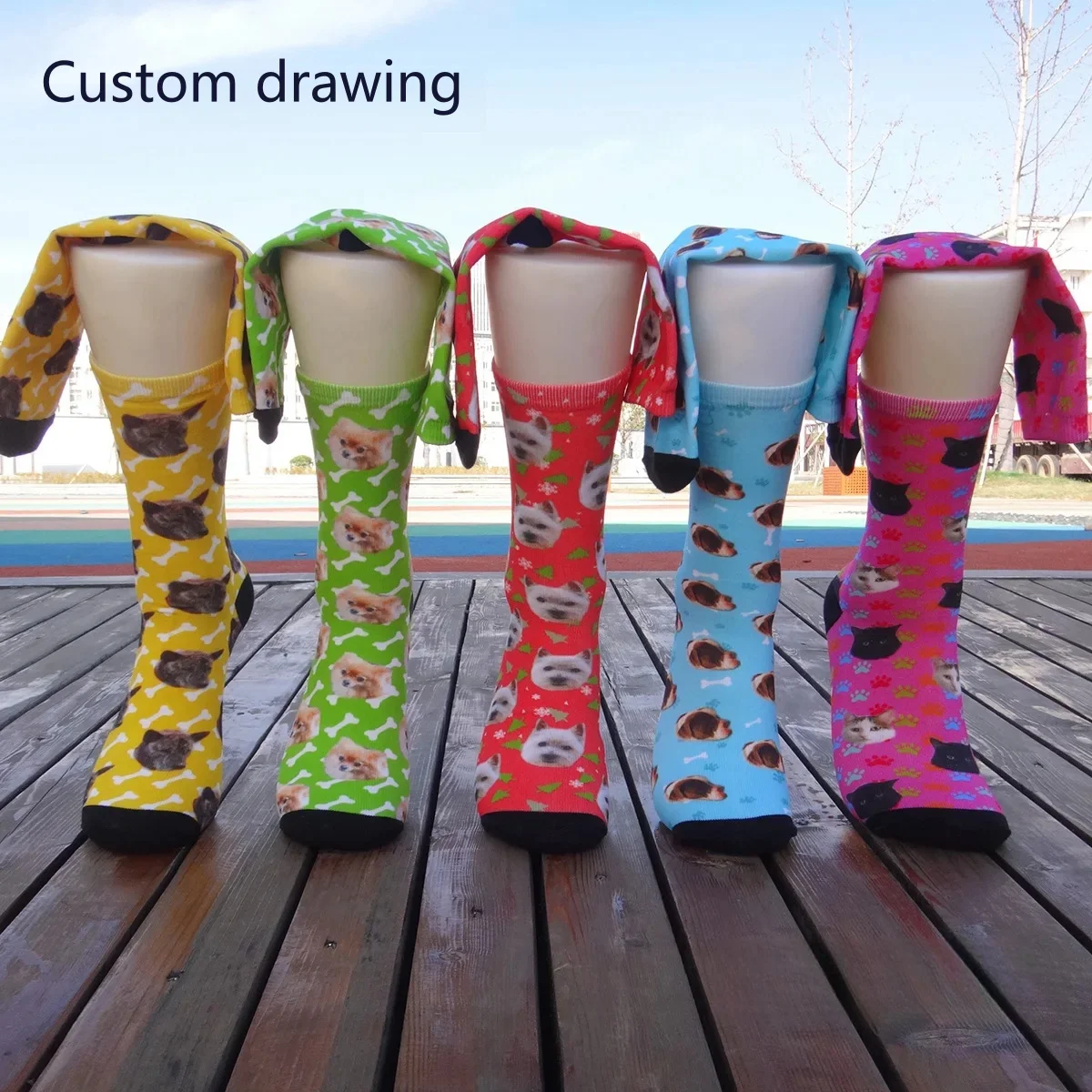 Custom Stockings ,Unisex Personality Socks ,Creative Cartoon Socks Christmas Gifts