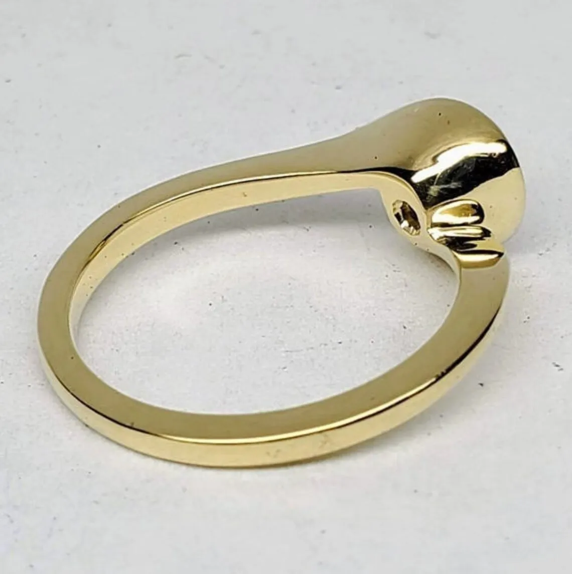 Круглое обручальное кольцо цвета шампанского бриллиантовое с золотой отделкой Подарок на годовщину Свадебный бриллиант для женщин