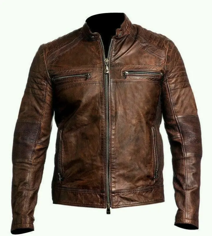 Men Leather Jacket 2022 Wholesale Plus Size Pakistani 100% real Leather Jacket