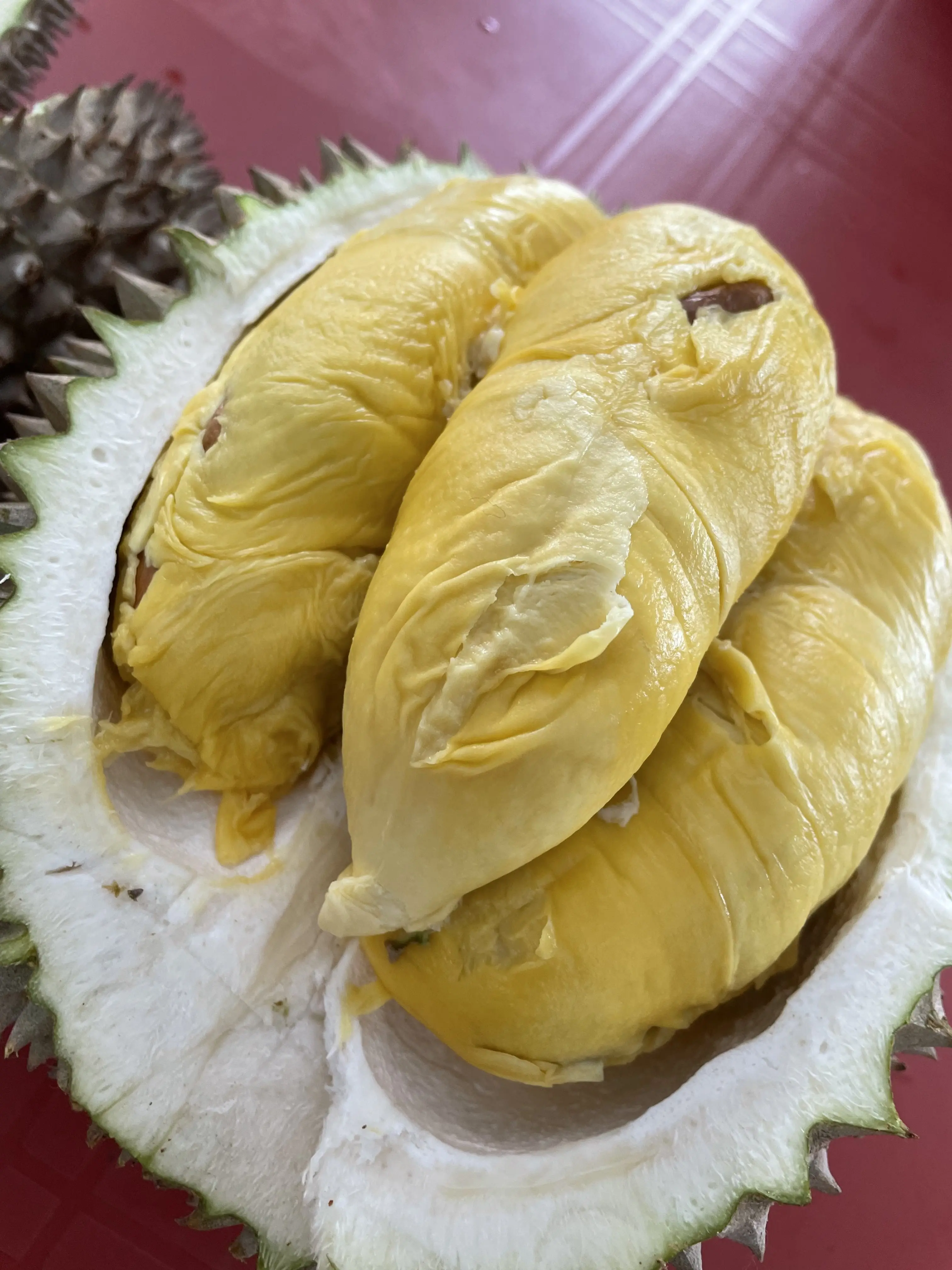 Best Fresh Durian Smelly Fruit Tropical Fruit Malaysian Thorny D197 Durian Pulp Tray Green Fruit