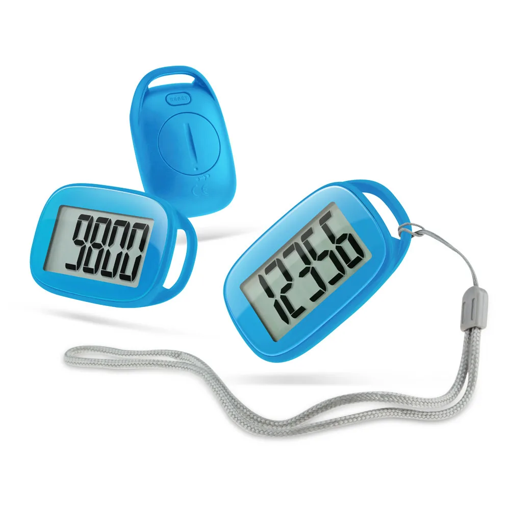 3D Large Display Simple Step Counter Pedometer Walking Running 3D Sensor Pedometer with Lanyard