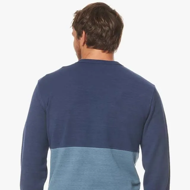 High Quality Fleece Custom Logo Pullover Cotton Sweatshirt Heavy Weight 400G Crewneck Sweatshirt Men Clothing Block Color 2023