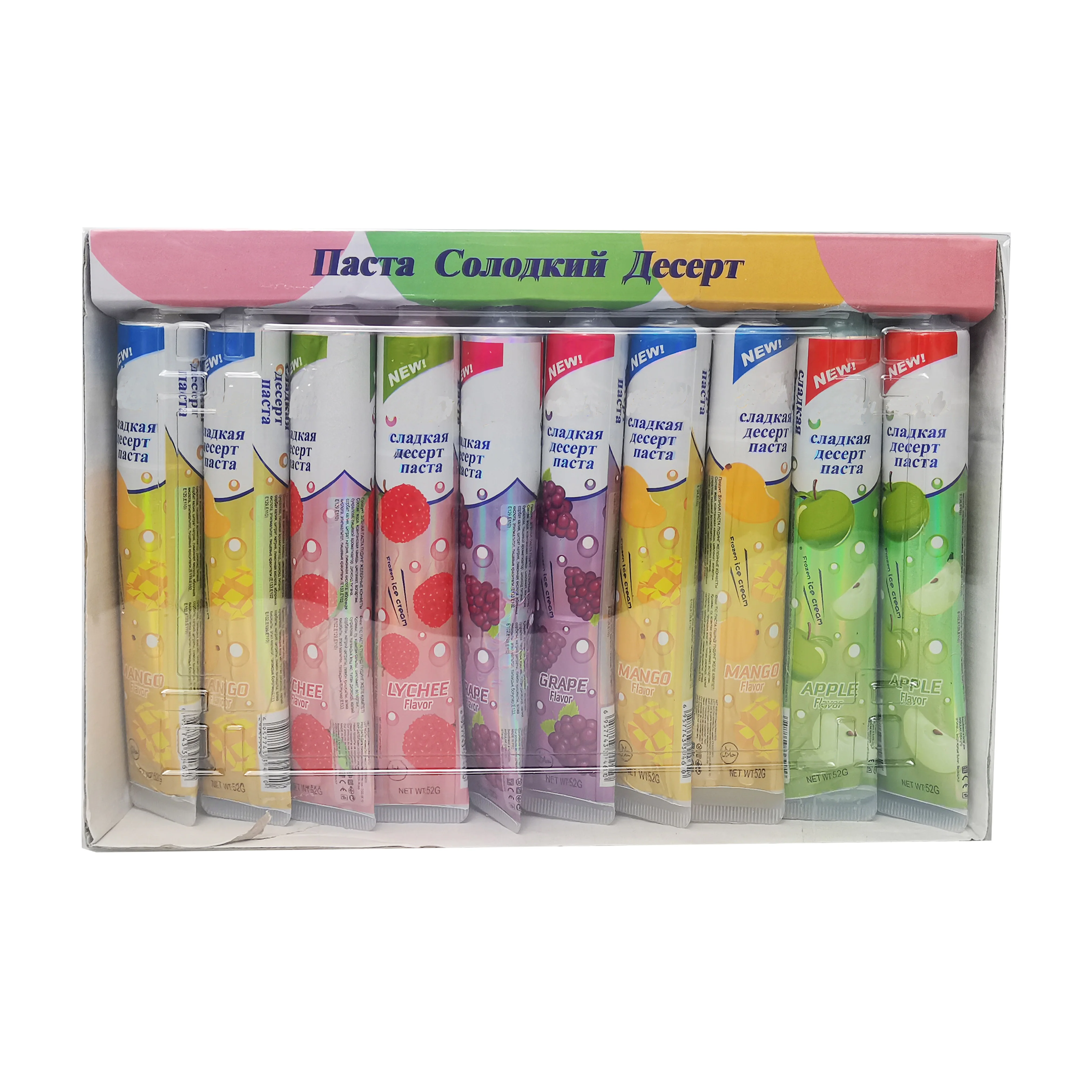 New Item Toothpaste Styling Jelly 55g Liquid Jelly Sweet Candy Gelatina Snack Food Juicy Gels Sweets Halal Jellies Candy