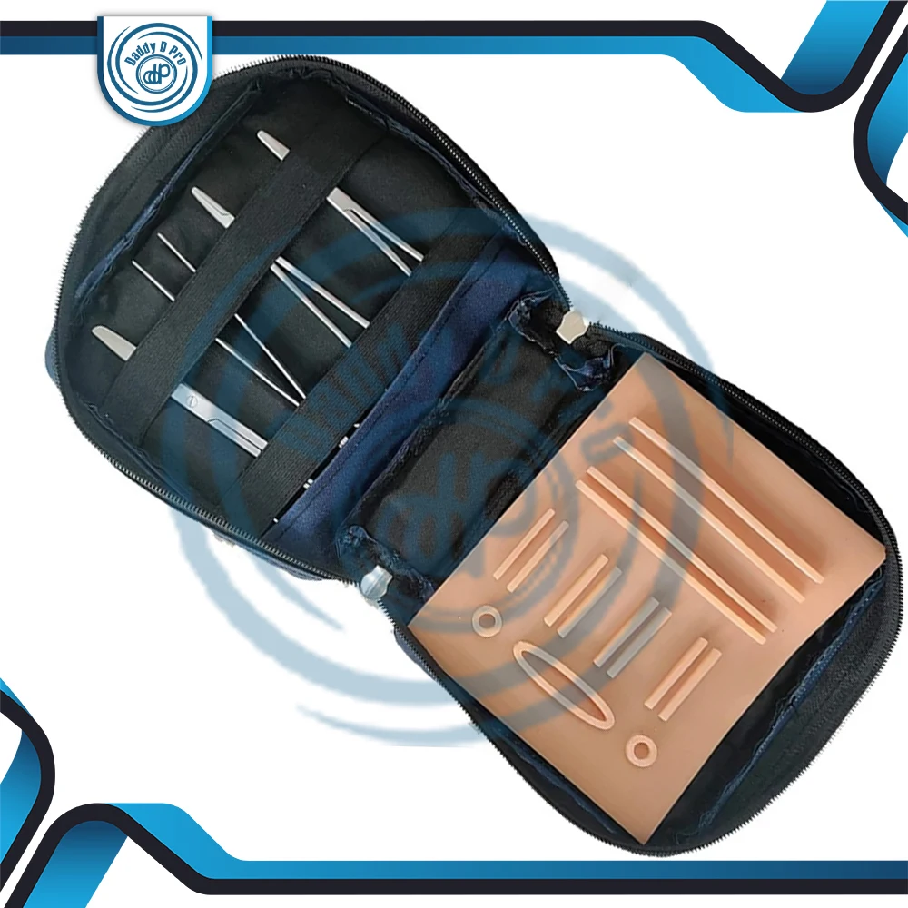 DADDY D PRO Laparoscopic Urology Suture Practicing Kit Tissue Pad Forceps Instruments Set For Medical Students Practice Kit CE